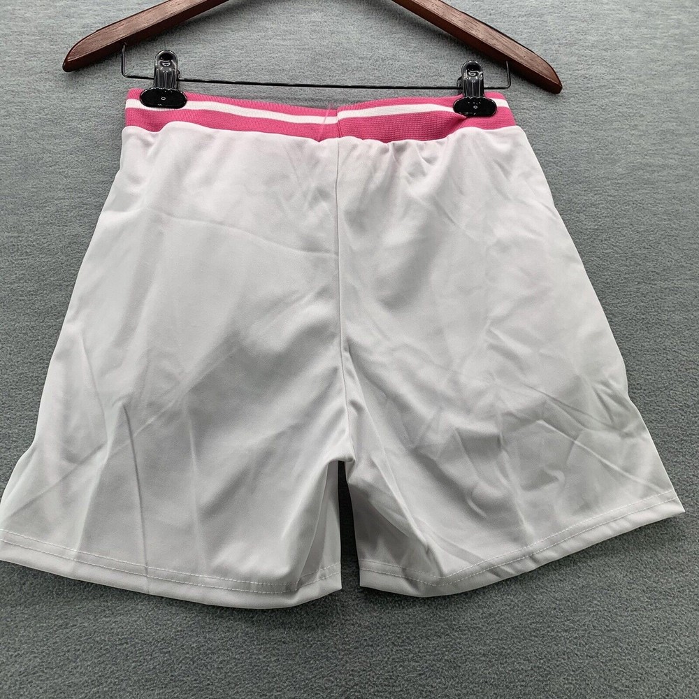 Women White Bodycon Shirts & Shorts with Sequined Front Logo Set Size XXL (A41) - Picture 6 of 13